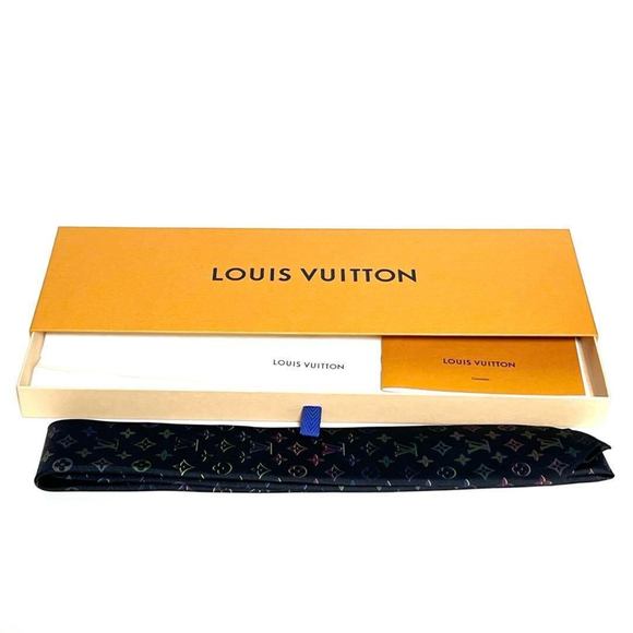 LOUIS VUITTON Men's Necktie Monogram Neon Silk - Picture 9 of 9